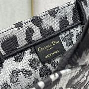 Dior Book Tote Shopping Bag Gray Leopard Print Large 1286 Size 41 x 32 cm - 5