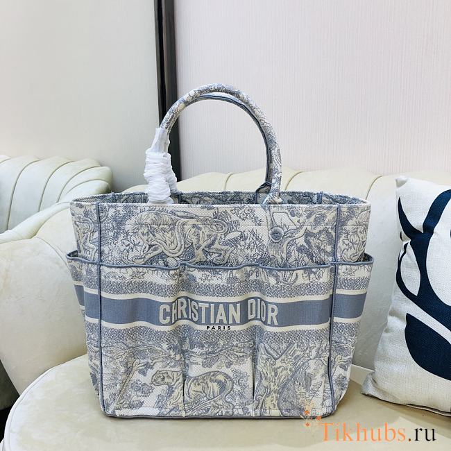 Dior Beach Bag Book Tote Old Flower 9028 Size 42 x 30 x 17 cm - 1