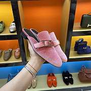 Hermes Pink Flats - 5