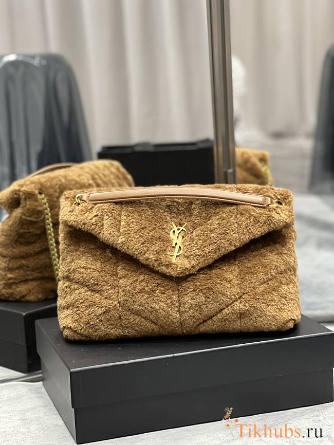 YSL Loulou Wool And Leather 577475 Size 35 × 23 × 13.5 cm - 1