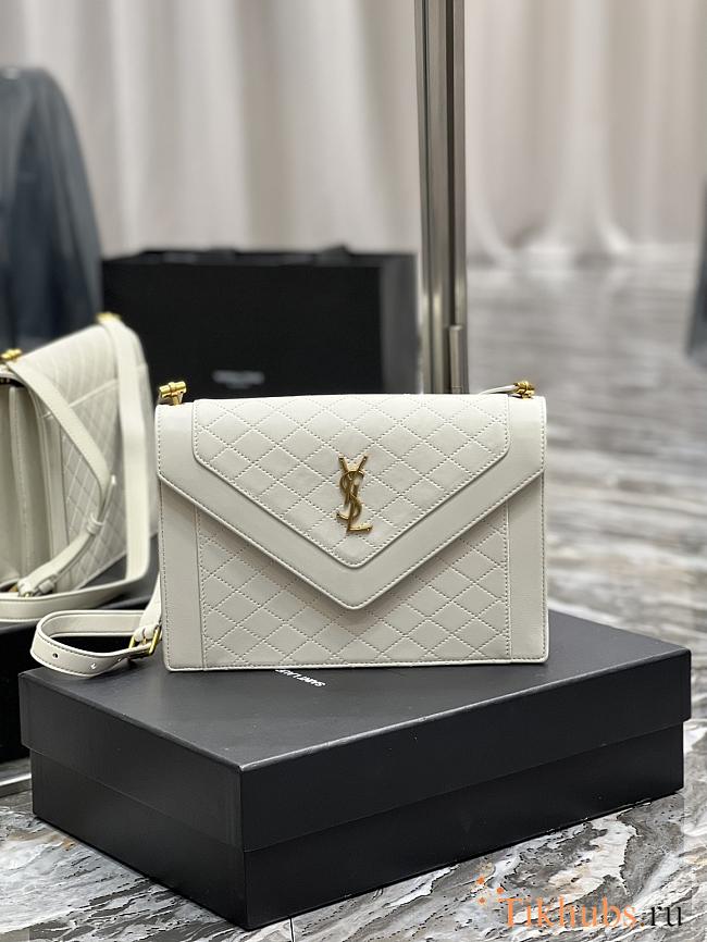 YSL Gaby Envelope Bag White 668893 Size 26 × 18 × 5 cm - 1