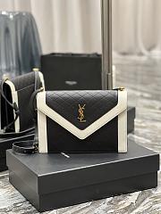 YSL Gaby Envelope Bag Black/White 668893 Size 26 × 18 × 5 cm - 1