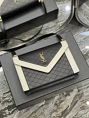 YSL Gaby Envelope Bag Black/White 668893 Size 26 × 18 × 5 cm - 4