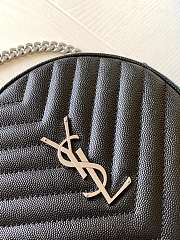 YSL VINYLE Pouch Black Silver 610436 Size 17 x 17 x 5.5 cm - 6