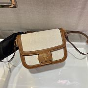 Prada Canvas Shoulder Bag 1BD217 Size 20.5 x 14 x 5 cm - 3