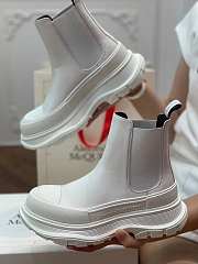 Alexander McQueen Boots Leather in White - 6