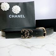 Chanel Calfskin And Golden Metal Belt Black - 3