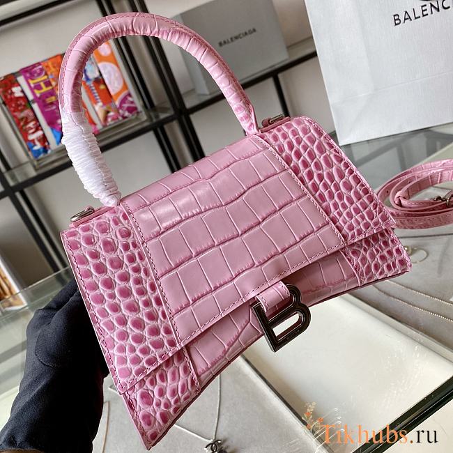 Balenciaga Sakura Pink Crocodile Pattern Size 19 x 8 x 21 cm - 1