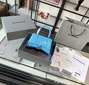 Balenciaga Sakura Blue Crocodile Pattern Size 19 x 8 x 21 cm - 2