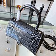 Balenciaga Sakura Black Crocodile Pattern Size 19 x 8 x 21 cm - 5