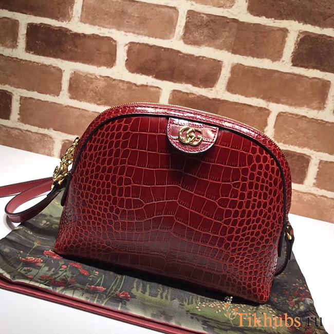 Gucci Big Red Crocodile Pattern 499621 Size 23 x 19 x 8 cm - 1