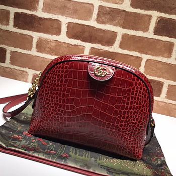 Gucci Big Red Crocodile Pattern 499621 Size 23 x 19 x 8 cm