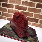 Gucci Big Red Crocodile Pattern 499621 Size 23 x 19 x 8 cm - 5