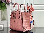 LV City Steamer PM Crocodile Bag Pink N92515 Size 26.5 x 23 x 13 cm - 3