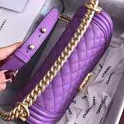 Chanel Boy Bag 25cm Purple  - 5