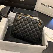 Chanel Calfskin Chain CC Accordion Shoulder Bag Black AS1751 Size 25 x 19 x 8 cm - 3