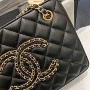 Chanel Calfskin Chain CC Accordion Shoulder Bag Black AS1751 Size 25 x 19 x 8 cm - 2