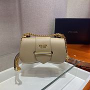 Prada Saffiano Leather Prada Sidonie Beige 1BD219 Size 21,5 x 12 x 6,5 cm - 3