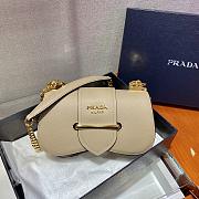 Prada Saffiano Leather Prada Sidonie Beige 1BD219 Size 21,5 x 12 x 6,5 cm - 2