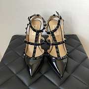 Valentino Black Patent Rockstud High Heels - 1