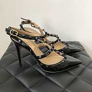 Valentino Black Patent Rockstud High Heels - 6