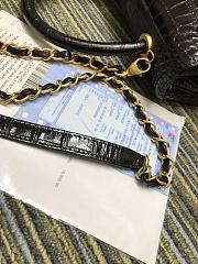 Chanel Crocodile Messenger Chain Bag Black A93050 Size 25 × 15 × 12 cm - 4