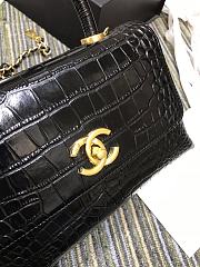 Chanel Crocodile Messenger Chain Bag Black A93050 Size 25 × 15 × 12 cm - 5