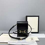 Gucci Liberty 1955 Horsenit Bag Black Size 11.5 x 17 x 4 cm - 1