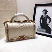 Chanel Python Skin White 67086 Size 25 cm - 2