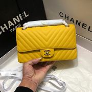 Chanel 1112 Medium Flap Bag Caviar V Yellow Size 25cm - 4