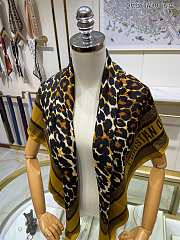 Dior Leopard Print Scarf 01 100 x 100 cm - 6