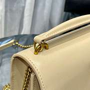 YSL Sunset Handbag in Beige Size 19 x 14 x 5.5 cm - 5