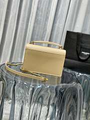 YSL Sunset Handbag in Beige Size 19 x 14 x 5.5 cm - 6