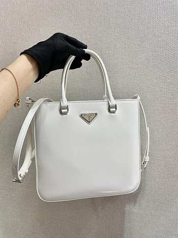 Prada Large Tote Bag White 1BA330 Size 24 x 22 x 6 cm