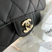 Chanel Calfskin Flap Bag Black AS2273 Size 20 x 6 x 12 cm - 6