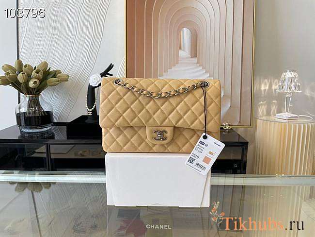 Chanel Grained Calfskin Dark Beige A58600 Size 25 cm - 1