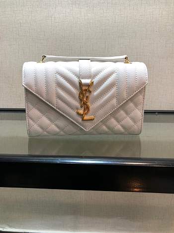 YSL Envelope Bag White Size 21 x 13 x 6 cm