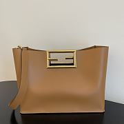 Fendi Double F Buckle Handbag Brown 552 Size 40 x 18 x 30 cm - 4