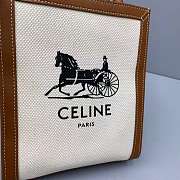 Celin Cabas Canvas Tote White 60007 Size 20 x 17 x 6 cm - 2