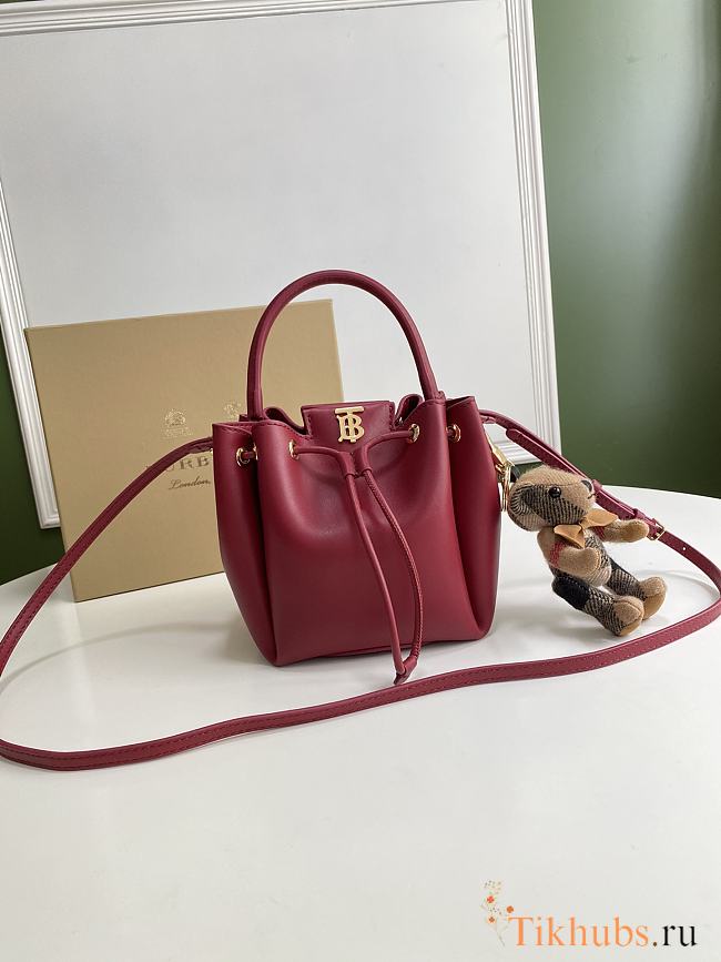 Burberry Bucket Bag Red Size 16 x 15 x 17.5 cm - 1