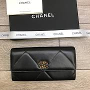 Chanel Long Wallet Black 6871 Size 19 cm - 1