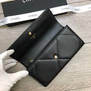 Chanel Long Wallet Black 6871 Size 19 cm - 6