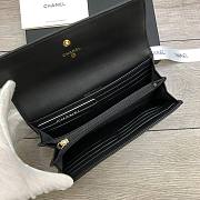 Chanel Long Wallet Black 6871 Size 19 cm - 5