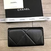 Chanel Long Wallet Black 6871 Size 19 cm - 2