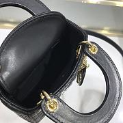 Dior Lady Mini Black 9202 Size 12 x 10 x 5 cm - 2