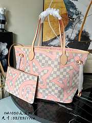 Louis Vuitton Handbag Leather Pink/White N41050 Size 32 x 29 x 17 cm - 1