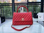 Chanel Coco Top Handle Bag Red 29cm - 1