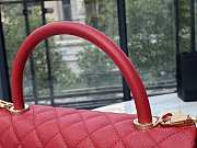 Chanel Coco Top Handle Bag Red 29cm - 3