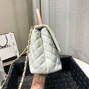 Chanel Coco Grained Calfskin White Flap Bag 29cm - 4