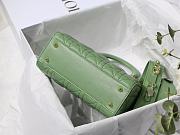 Dior Lady Green M8013 Size 20 x 16.5 x 8 cm - 6